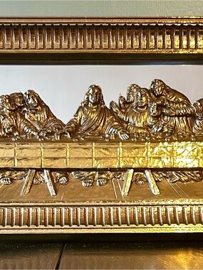 Gold Toned Last Supper Mirror
